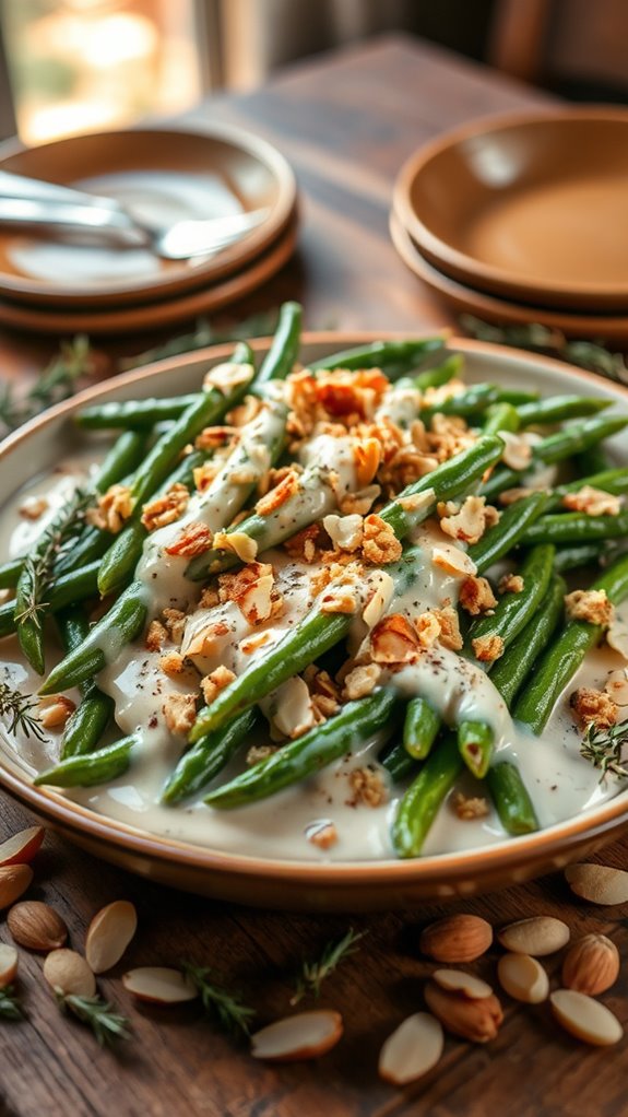 cheesy vegan green bean casserole