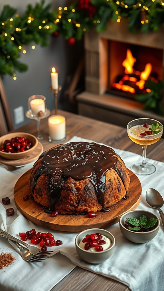 chocolate spicy bread pudding