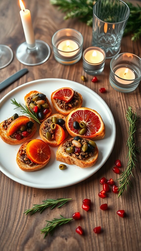 citrus olive tapenade crostini