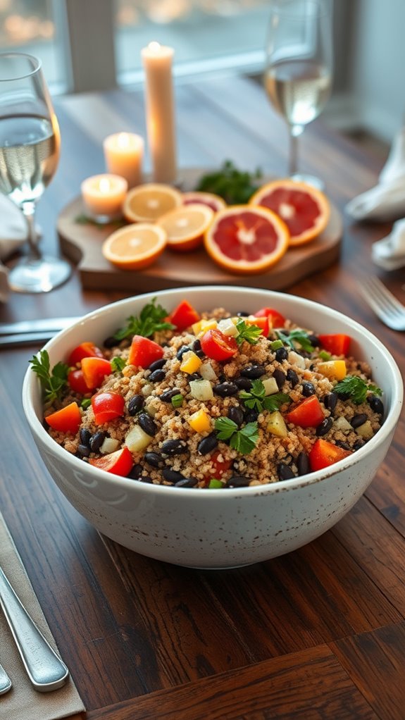 citrus quinoa black bean salad