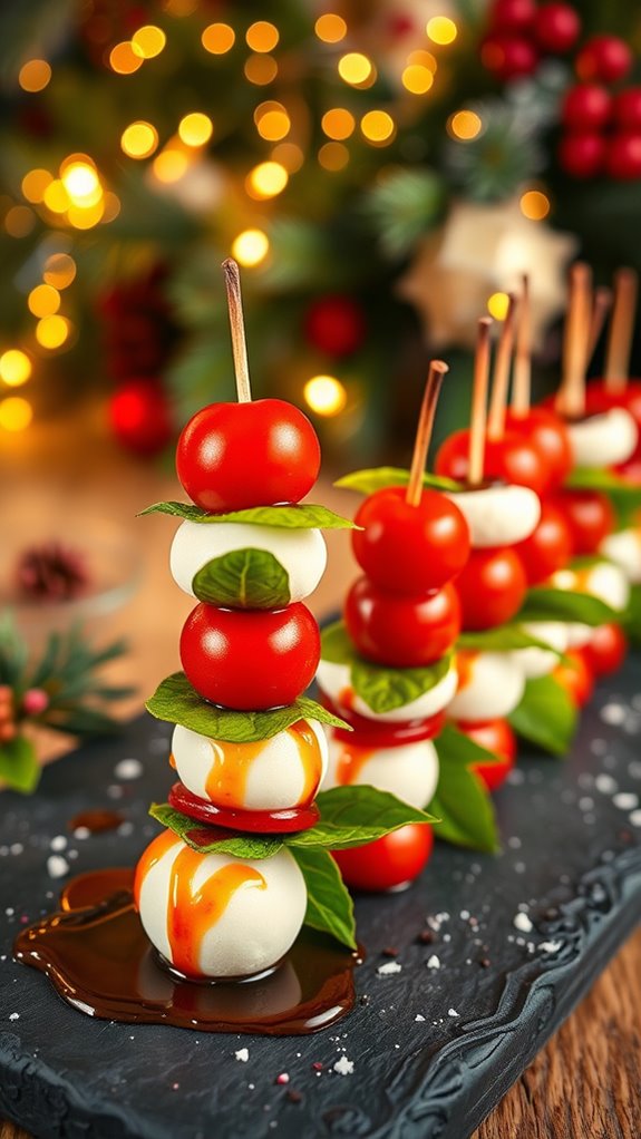 colorful appetizer skewers assembly
