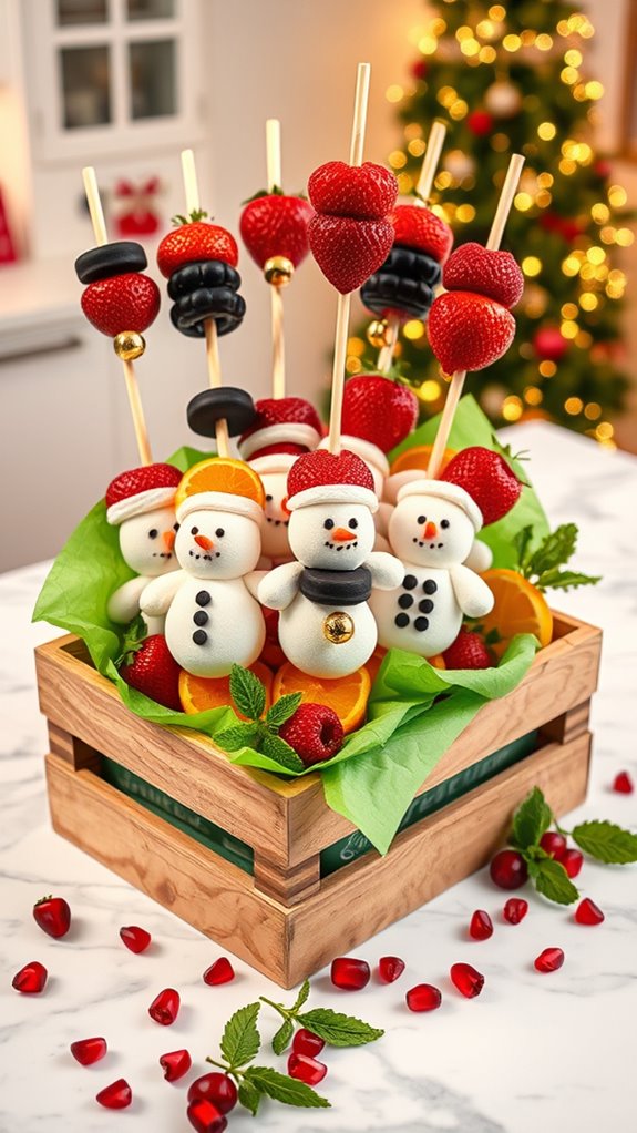 colorful healthy fruit skewers