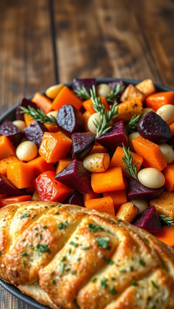 colorful roasted root vegetables