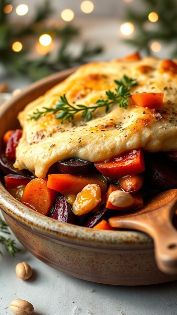 colorful roasted vegetable gratin