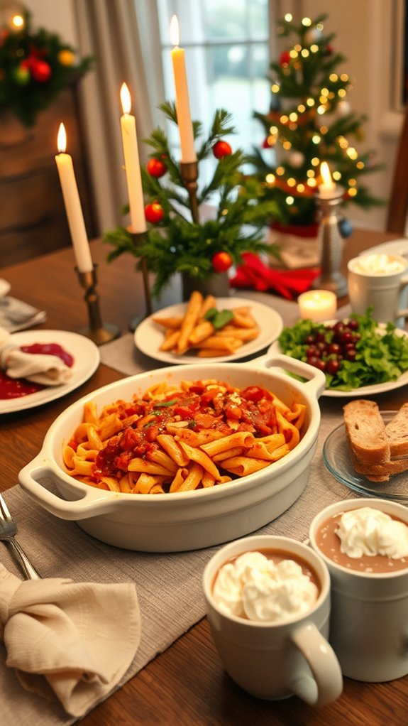 comforting cheesy baked pasta