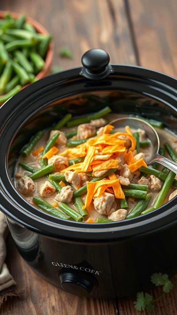 comforting chicken green bean casserole