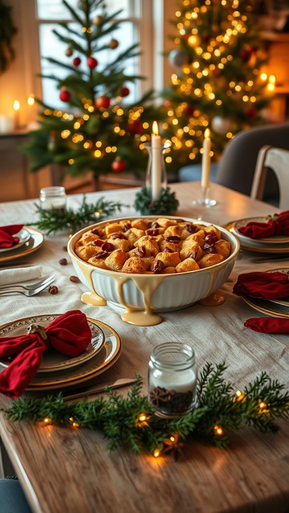 comforting holiday bread pudding