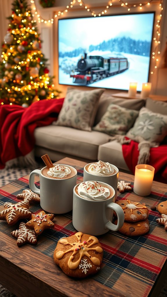 cozy cocoa and cookies