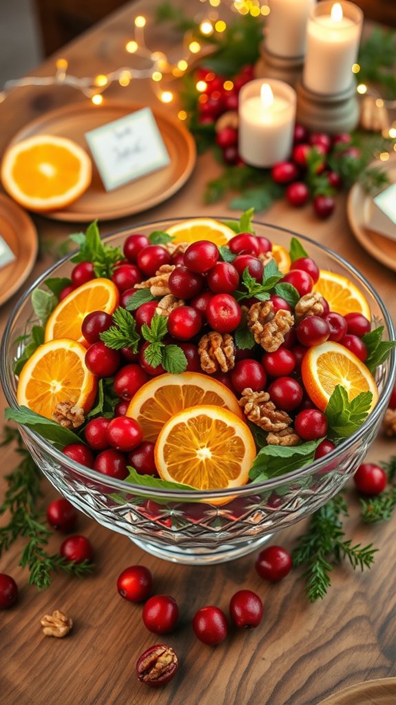 cranberry citrus walnut salad