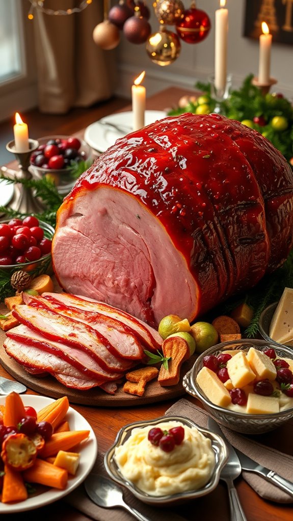 cranberry glazed holiday ham
