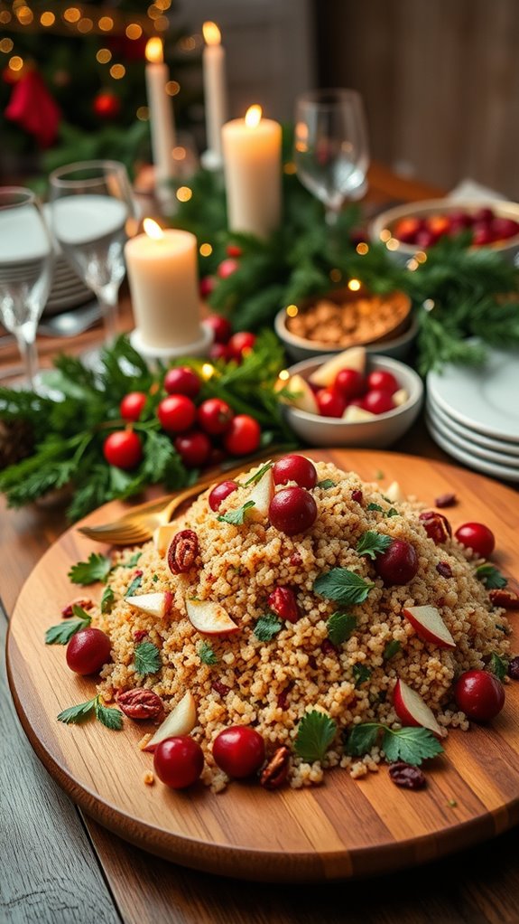 cranberry quinoa holiday salad