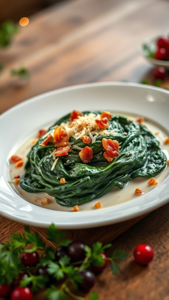 creamy bacon spinach delight