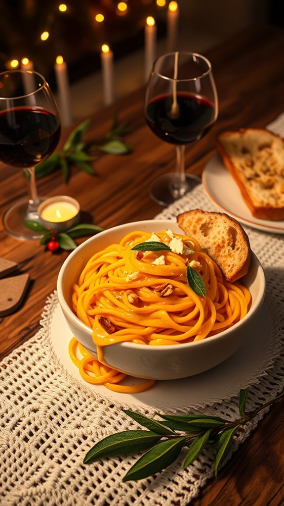 creamy butternut squash pasta