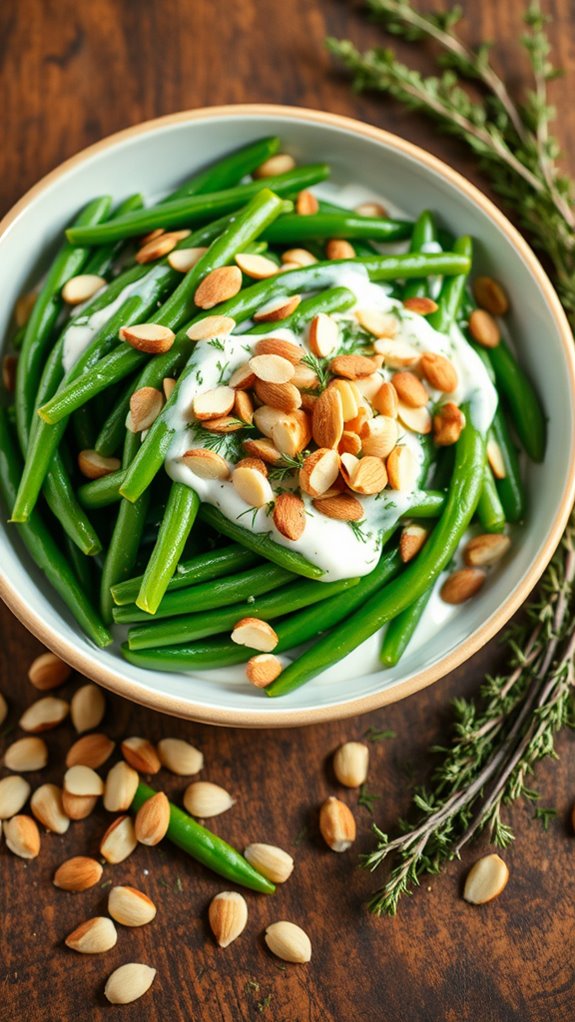 creamy cheese green beans