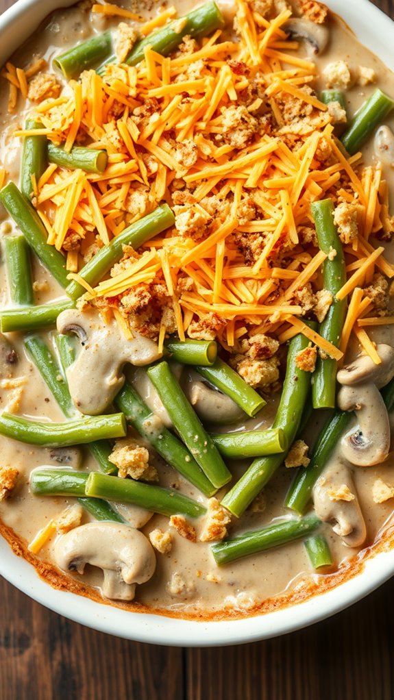 creamy cheesy green bean casserole