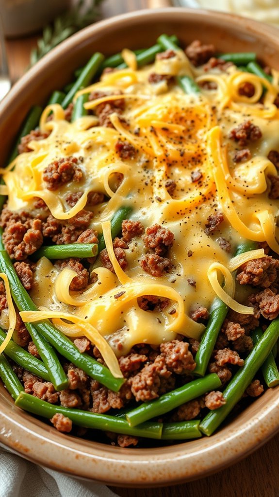 creamy cheesy green beans