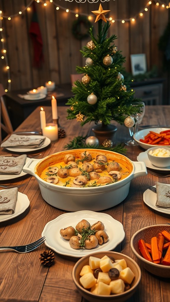 creamy chicken mushroom casserole