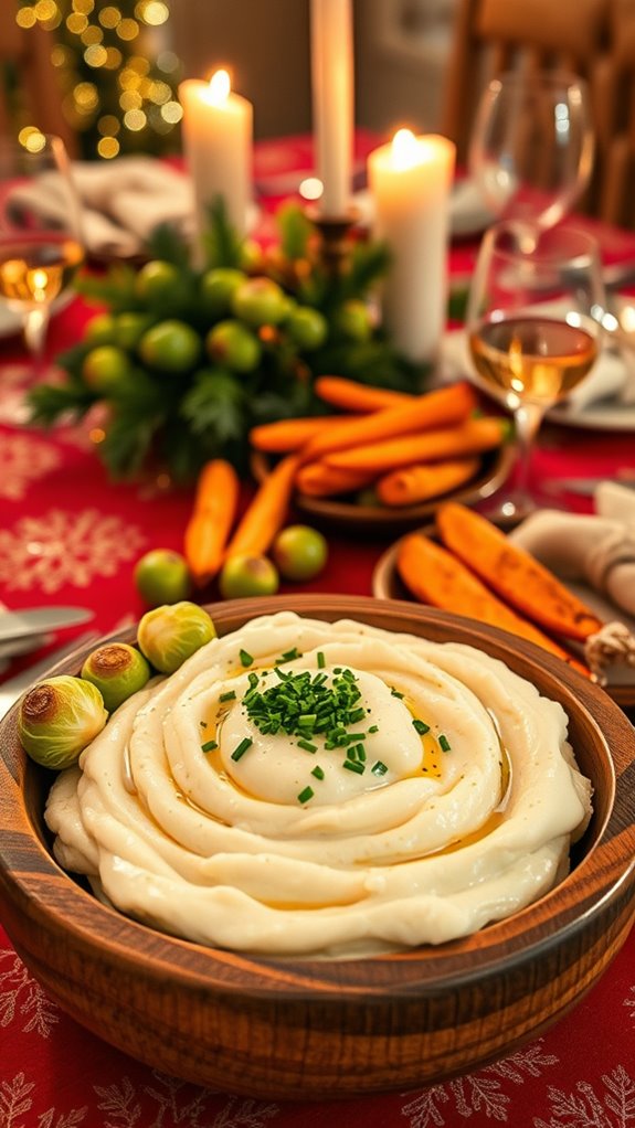 creamy garlic cauliflower mash