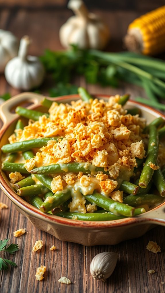 creamy garlic cheddar casserole
