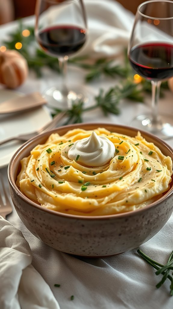creamy garlic chive potatoes