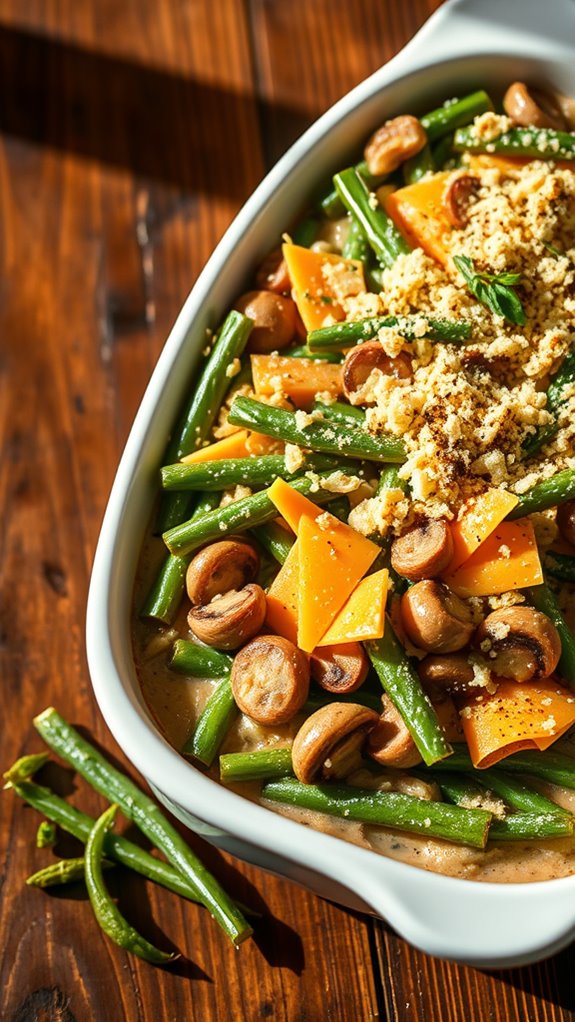 creamy garlic green beans