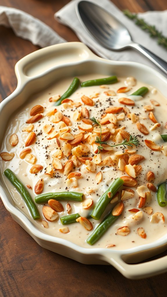 creamy garlic green beans