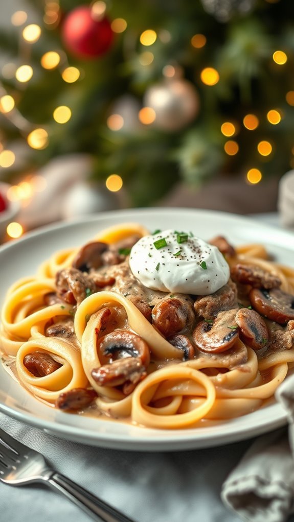 creamy garlic mushroom dish