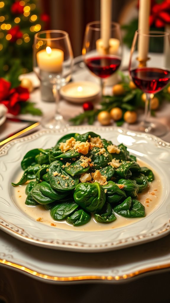 creamy garlic parmesan spinach