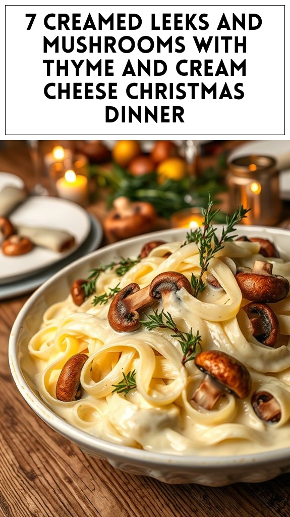 creamy leeks and mushrooms