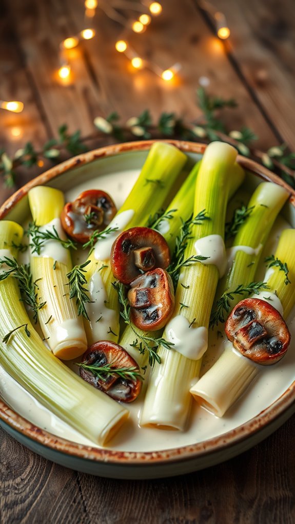 creamy leeks with thyme
