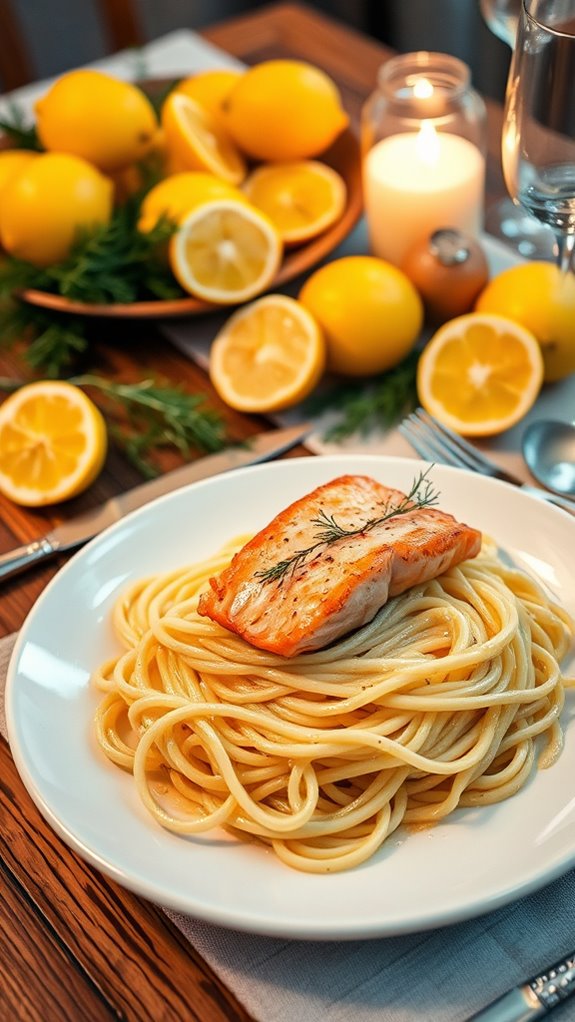 creamy lemon dill salmon pasta