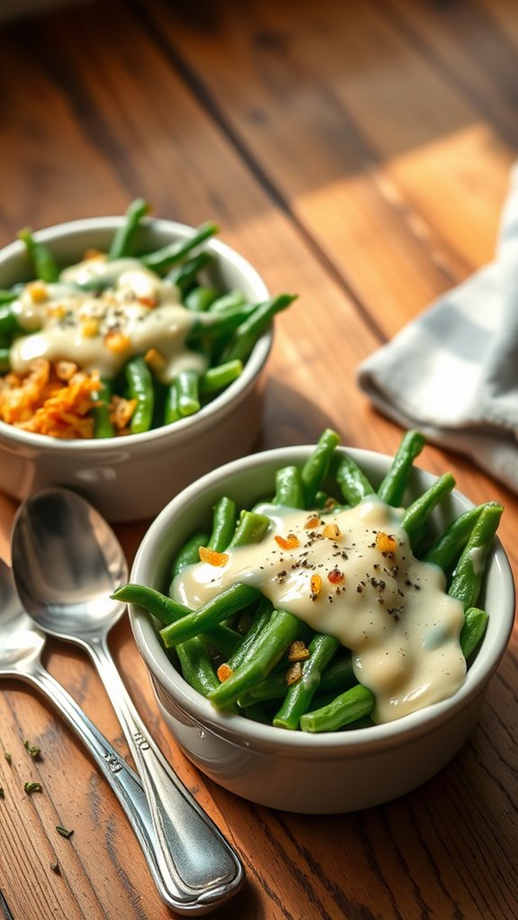 creamy lemon green bean casserole