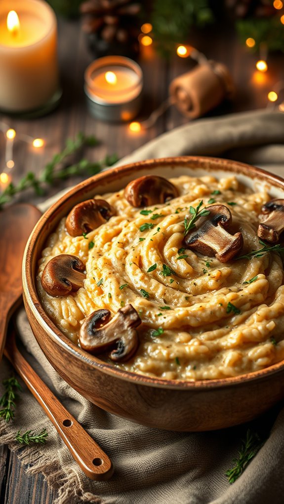 creamy mushroom barley risotto