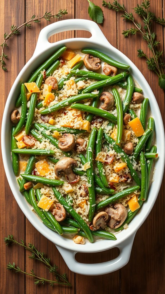 creamy mushroom green bean casserole