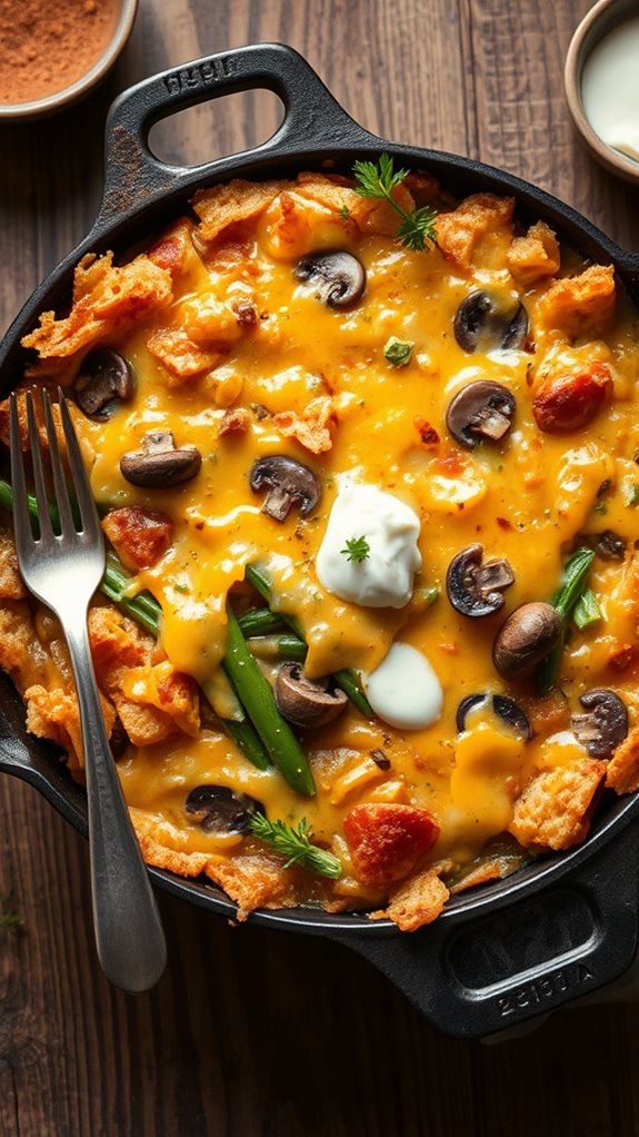 creamy mushroom green bean casserole