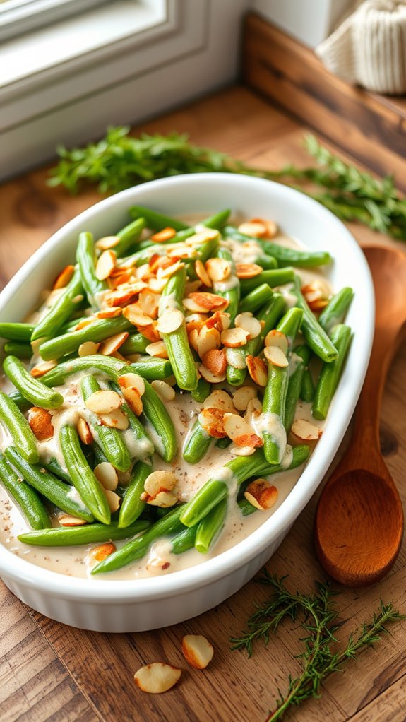 creamy mushroom green bean casserole