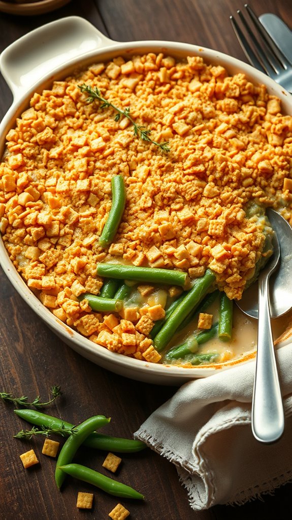 creamy mushroom green bean casserole