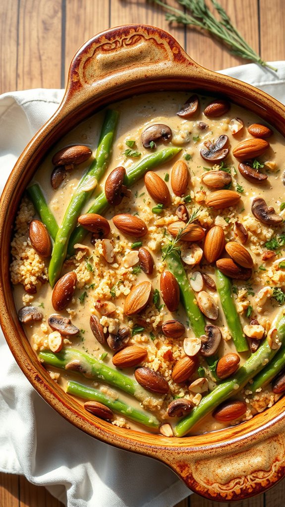 creamy mushroom quinoa bake