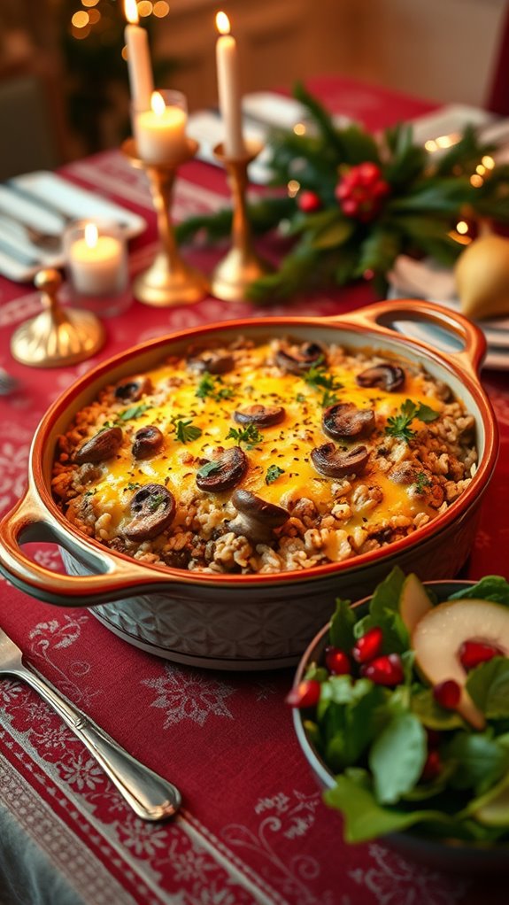 creamy mushroom rice casserole