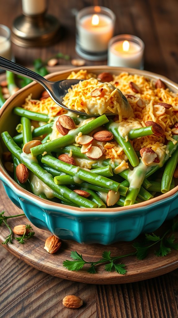 creamy nutty green beans