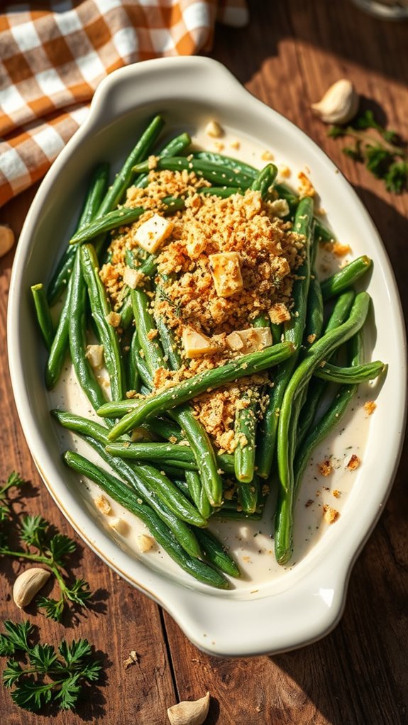 creamy parmesan green bean casserole