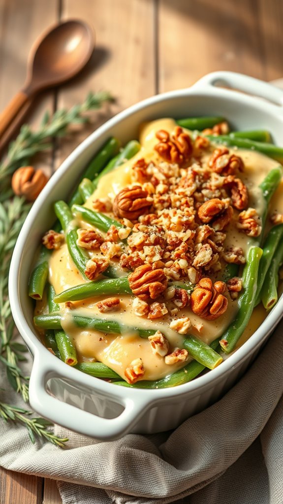 creamy parmesan green bean casserole