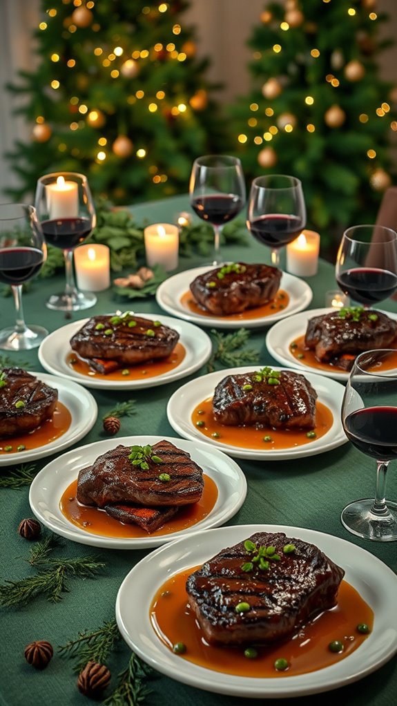 creamy peppercorn beef steak