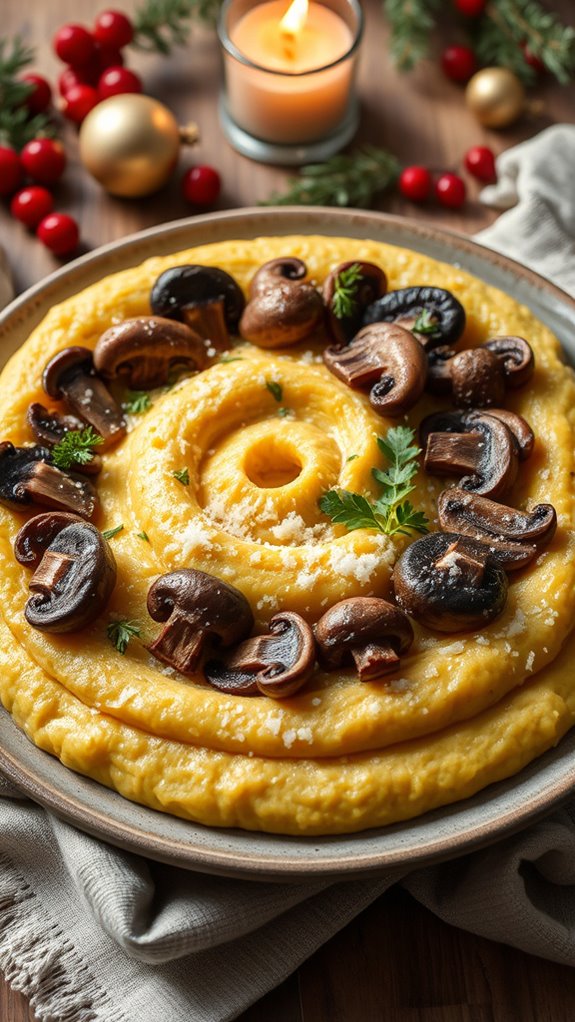creamy polenta with mushrooms