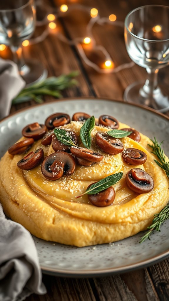 creamy polenta with mushrooms