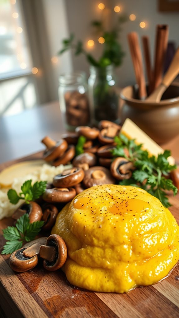 creamy polenta with mushrooms