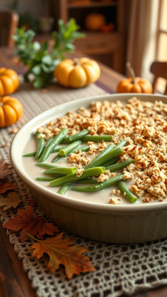 creamy ranch green bean casserole