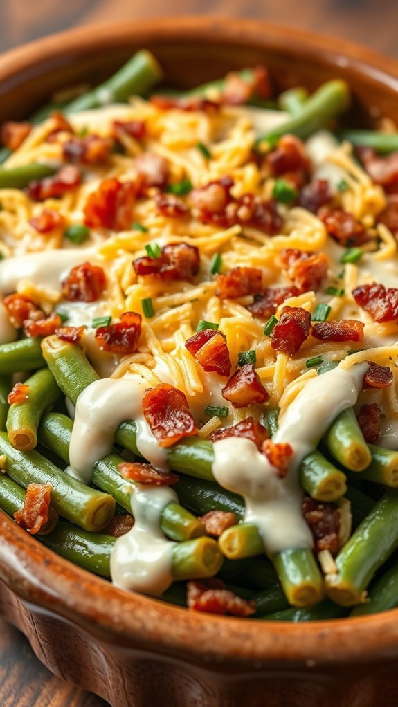 creamy ranch green bean casserole