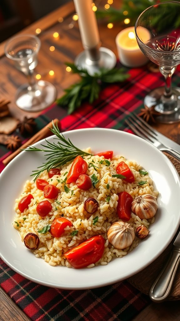 creamy roasted pepper risotto