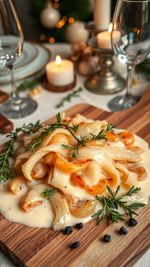 creamy smoked gouda onions